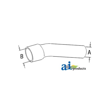 A & I Products Radiator Hose, Upper 9" x3" x4" A-R46521